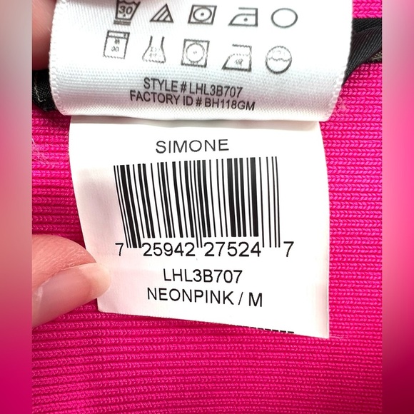 BCBGMaxazria "Simone" Neon Pink Bandage Style Mini Skirt Women's Size M Y2K - Picture 5 of 9